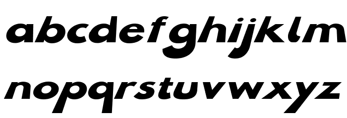 Hussar Milosc Oblique Font LOWERCASE