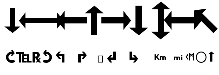 Hussar Motorway Font OTHER CHARS