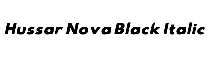 Hussar Nova Black Italic Font