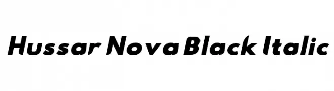 Hussar Nova Black Italic  Frei Schriftart Herunterladen