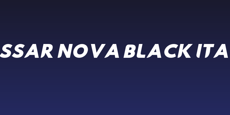Hussar Nova Black Italic Social Header
