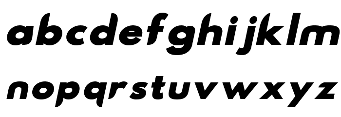Hussar Nova Black Italic Font LOWERCASE