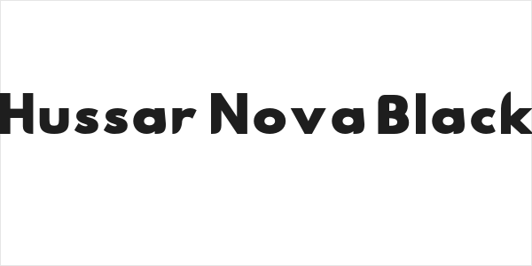 Hussar Nova Black Logo