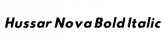 Hussar Nova Bold Italic  Frei Schriftart Herunterladen