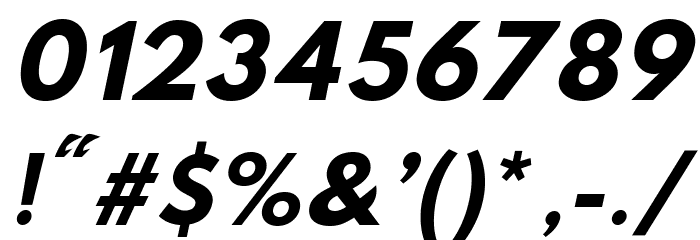 Hussar Nova Bold Italic Font OTHER CHARS
