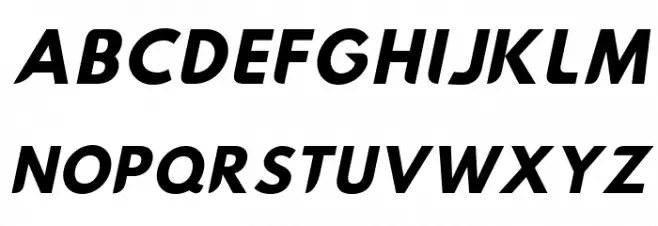 Hussar Nova Bold Italic Font UPPERCASE