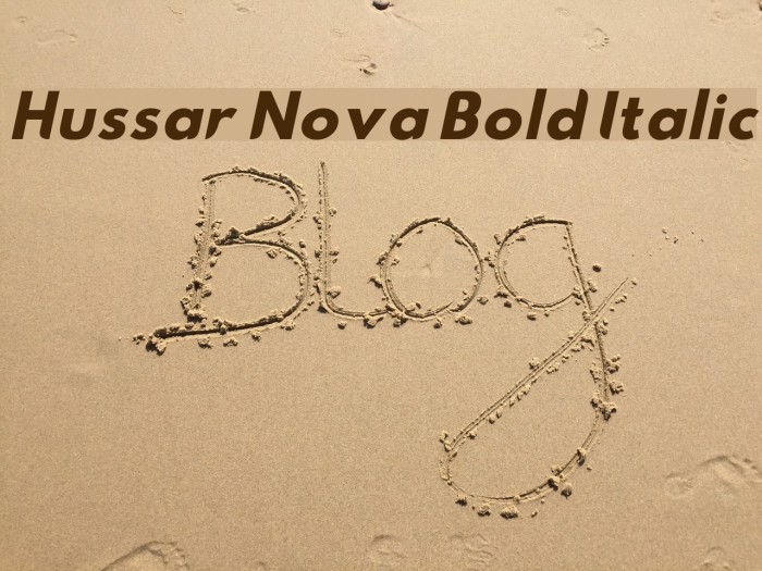 Hussar Nova Bold Italic Font examples