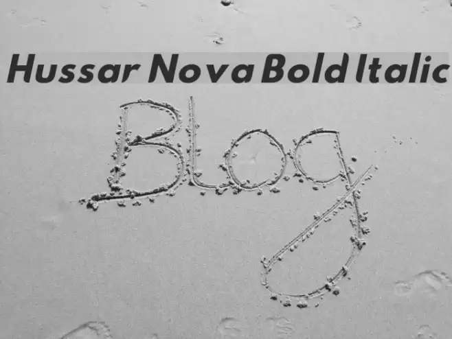 Hussar Nova Bold Italic Polices examples