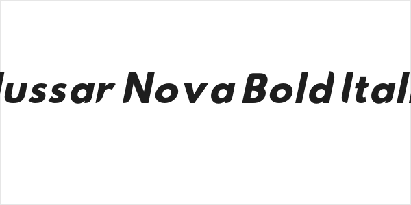 Hussar Nova Bold Italic Logo