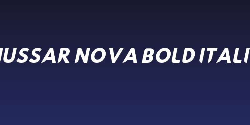 Hussar Nova Bold Italic Social Header