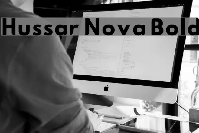 Hussar Nova Bold Font examples
