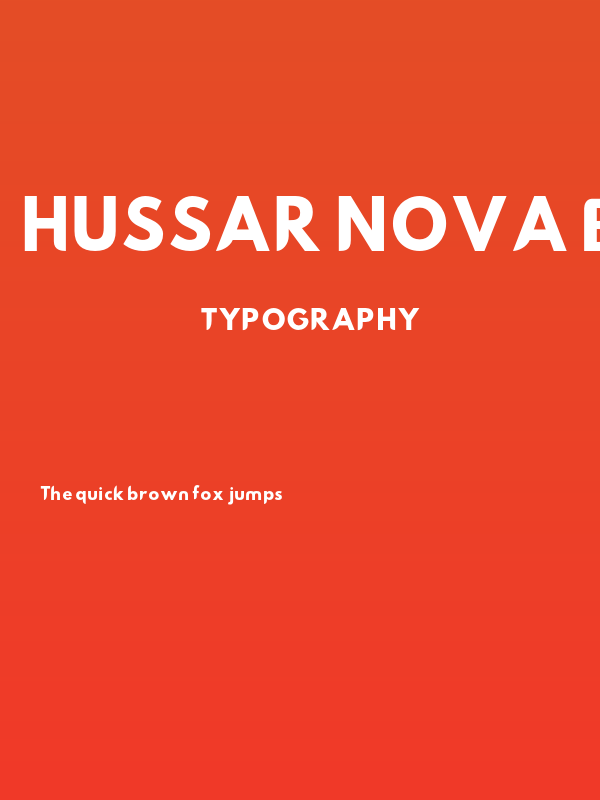 Hussar Nova Bold Poster