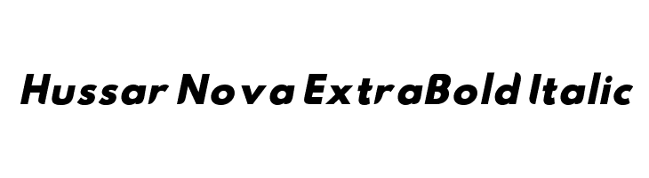 Hussar Nova ExtraBold Italic Font