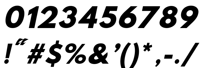 Hussar Nova ExtraBold Italic Font OTHER CHARS