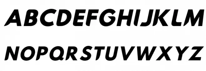 Hussar Nova ExtraBold Italic Fonte MAIÚSCULAS
