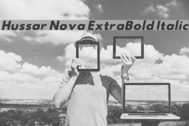 Hussar Nova ExtraBold Italic  examples