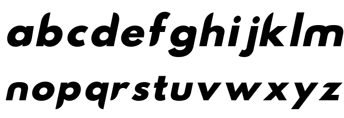 Hussar Nova ExtraBold Italic Font LOWERCASE