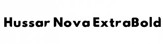 Hussar Nova ExtraBold  Frei Schriftart Herunterladen