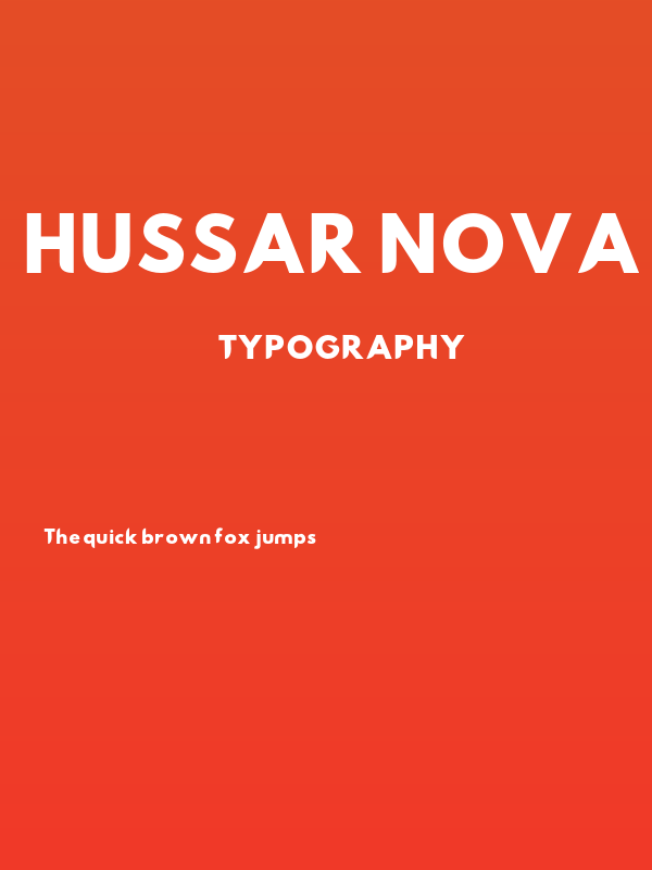 Hussar Nova ExtraBold Poster