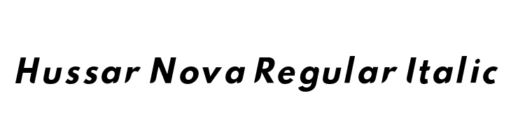 Hussar Nova Regular Italic Font