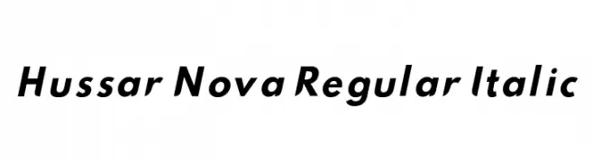 Hussar Nova Regular Italic  免费字体下载