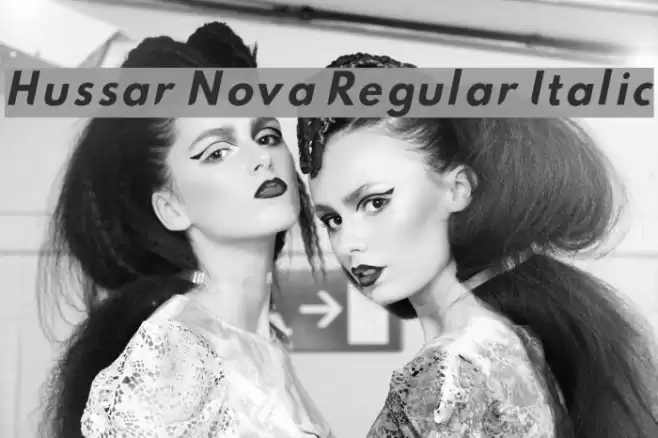 Hussar Nova Regular Italic Font examples