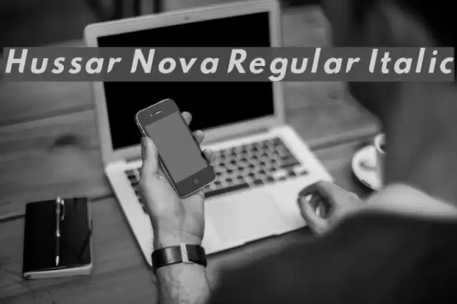 Hussar Nova Regular Italic Font examples