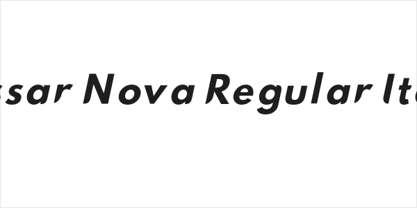 Hussar Nova Regular Italic Logo
