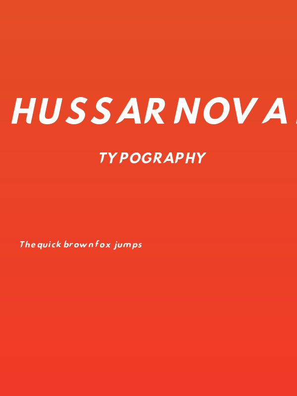 Hussar Nova Regular Italic Poster