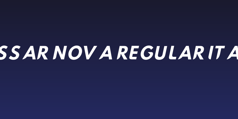 Hussar Nova Regular Italic Social Header