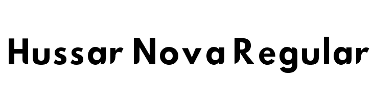 Hussar Nova Regular  font caratteri gratis