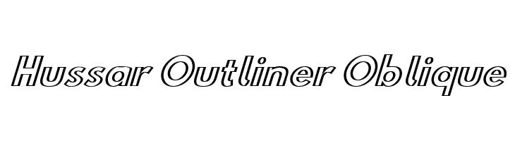 Hussar Outliner Oblique Font