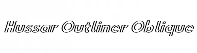 Hussar Outliner Oblique  baixar fontes gratis