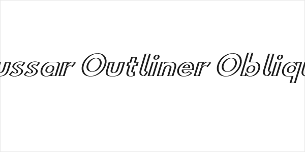 Hussar Outliner Oblique Logo
