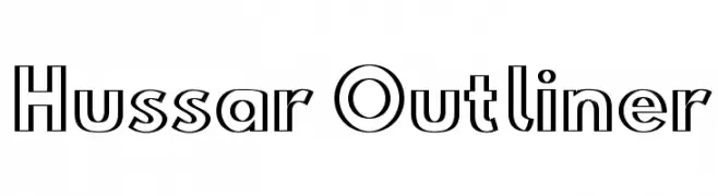 Hussar Outliner  font caratteri gratis