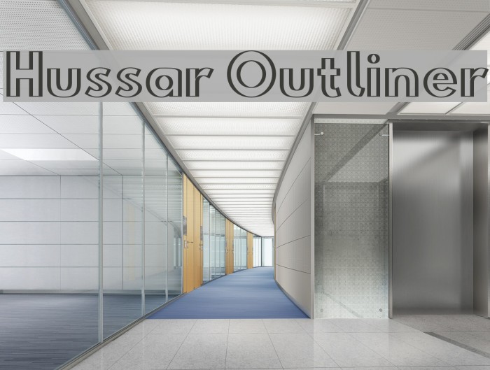Hussar Outliner Font examples