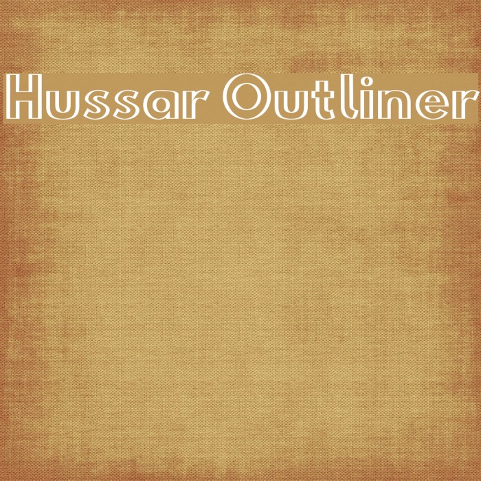 Hussar Outliner Font examples