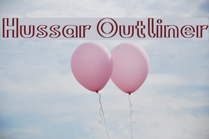 Hussar Outliner Font examples