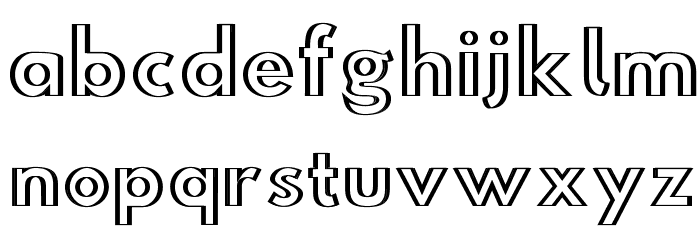 Hussar Outliner Font LOWERCASE