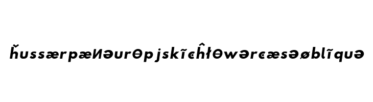 Hussar Paneuropjskich Lowercase Oblique Font
