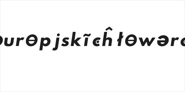 Hussar Paneuropjskich Lowercase Oblique Logo