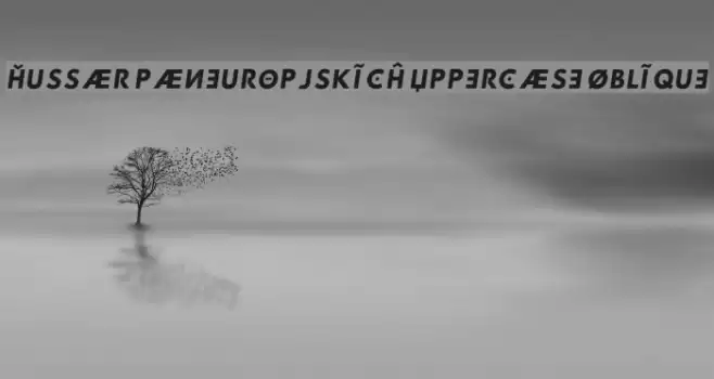 Hussar Paneuropjskich Uppercase Oblique Font examples