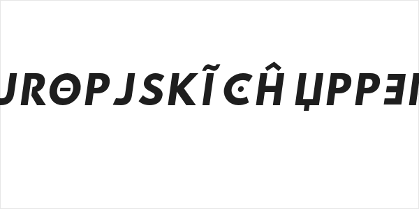 Hussar Paneuropjskich Uppercase Oblique Logo