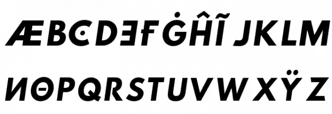 Hussar Paneuropjskich Uppercase Oblique Font Litere mici