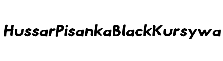 Hussar Pisanka Black Kursywa Font