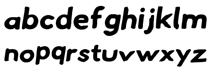 Hussar Pisanka Black Kursywa Font LOWERCASE