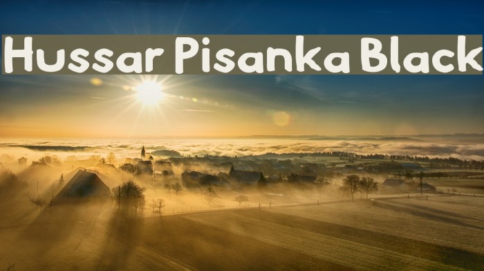 Hussar Pisanka Black Font examples