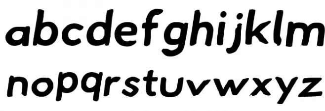 Hussar Pisanka Bold Kursywa خط أحرف صغيرة