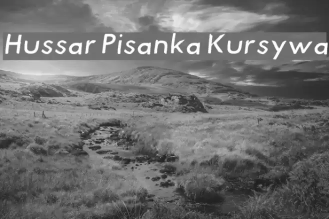 Hussar Pisanka Kursywa Font examples
