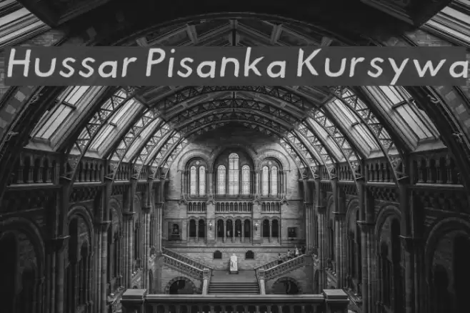 Hussar Pisanka Kursywa Font examples